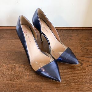 Navy Pointed Toe Heels